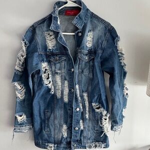 AKIRA CHICAGO Blue Denim Jacket with Red Label
